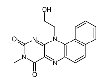 12-(2-hydroxy-ethyl)-9-methyl-12H-naphtho[1,2-g]pteridine-9,11-dione结构式