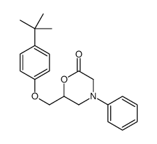 6-[(4-tert-butylphenoxy)methyl]-4-phenylmorpholin-2-one Structure