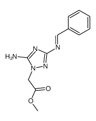 (5-amino-3-benzylideneamino-[1,2,4]triazol-1-yl)-acetic acid methyl ester Structure