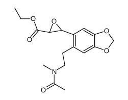 3-{6-[2-(Acetyl-methyl-amino)-ethyl]-benzo[1,3]dioxol-5-yl}-oxirane-2-carboxylic acid ethyl ester结构式