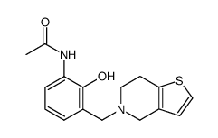 2-acetylamino-6-(6,7-dihydro-4H-thieno[3,2-c]pyridin-5-ylmethyl)-phenol Structure