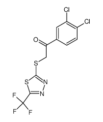 1-(3,4-dichloro-phenyl)-2-(5-trifluoromethyl-[1,3,4]thiadiazol-2-ylsulfanyl)-ethanone结构式