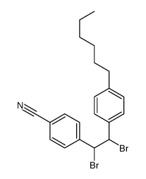 4-[1,2-dibromo-2-(4-hexylphenyl)ethyl]benzonitrile结构式