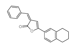 3-benzylidene-5-tetralin-2-yl-furan-2-one结构式