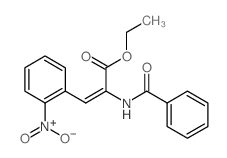 ethyl 2-benzamido-3-(2-nitrophenyl)prop-2-enoate structure