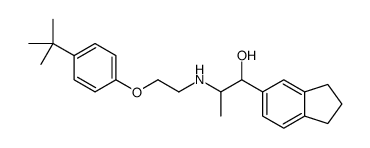 2-[2-(4-tert-butylphenoxy)ethylamino]-1-(2,3-dihydro-1H-inden-5-yl)propan-1-ol Structure