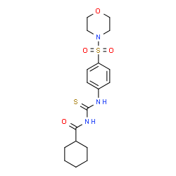 N-({[4-(4-morpholinylsulfonyl)phenyl]amino}carbonothioyl)cyclohexanecarboxamide结构式