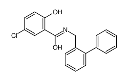 5-chloro-2-hydroxy-N-[(2-phenylphenyl)methyl]benzamide Structure