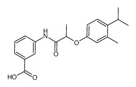 3-[2-(4-Isopropyl-3-methyl-phenoxy)-propionylamino]-benzoic acid Structure