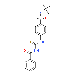 N-[({4-[(tert-butylamino)sulfonyl]phenyl}amino)carbonothioyl]benzamide Structure