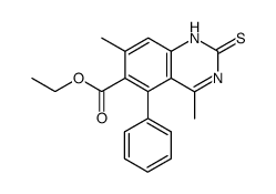 4,7-dimethyl-5-phenyl-2-thioxo-1,2-dihydro-quinazoline-6-carboxylic acid ethyl ester结构式