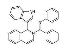 1-indol-3-yl-2-(N-phenyl-benzimidoyl)-1,2-dihydro-isoquinoline结构式
