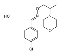 (E)-1-(4-chlorophenyl)-N-(2-morpholin-4-ium-4-ylpropoxy)methanimine,chloride结构式