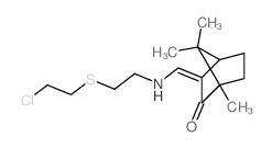 (3Z)-3-[[2-(2-chloroethylsulfanyl)ethylamino]methylidene]-1,7,7-trimethyl-norbornan-2-one结构式