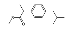 S-methyl 2-(4-isobutylphenyl)thiopropionate结构式