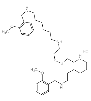 N-[(2-methoxyphenyl)methyl]-N-[2-[2-[6-[(2-methoxyphenyl)methylamino]hexylamino]ethyldisulfanyl]ethyl]hexane-1,6-diamine structure