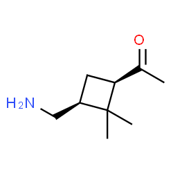 Ethanone, 1-[(1R,3S)-3-(aminomethyl)-2,2-dimethylcyclobutyl]-, rel- (9CI) Structure