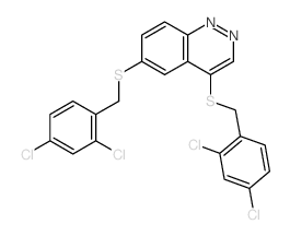 Cinnoline,4,6-bis[[(2,4-dichlorophenyl)methyl]thio]- Structure