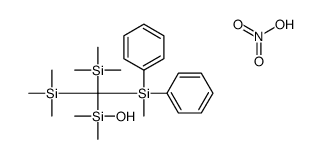 hydroxy-dimethyl-[[methyl(diphenyl)silyl]-bis(trimethylsilyl)methyl]silane,nitric acid Structure