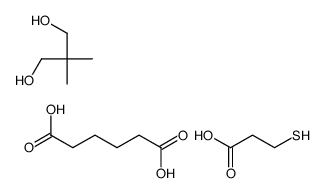 2,2-dimethylpropane-1,3-diol,hexanedioic acid,3-sulfanylpropanoic acid结构式