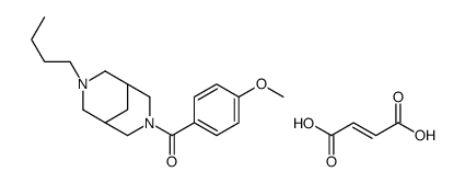 (7-butyl-3-aza-7-azoniabicyclo[3.3.1]nonan-3-yl)-(4-methoxyphenyl)methanone,(Z)-4-hydroxy-4-oxobut-2-enoate结构式