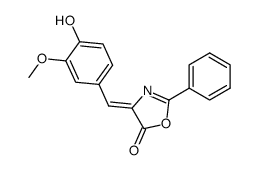 4-[4-hydroxy-3-methoxy-benz-(Z)-ylidene]-2-phenyl-4H-oxazol-5-one Structure