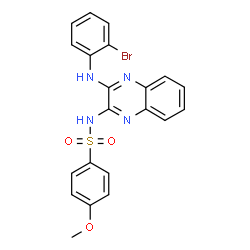 N-{3-[(2-bromophenyl)amino]quinoxalin-2-yl}-4-methoxybenzenesulfonamide结构式