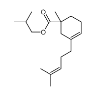2-methylpropyl 1-methyl-3-(4-methyl-3-pentenyl)cyclohex-3-ene-1-carboxylate结构式