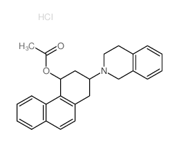 4-Phenanthrenol,2-(3,4-dihydro-2(1H)-isoquinolinyl)-1,2,3,4-tetrahydro-, 4-acetate,hydrochloride (1:1) structure