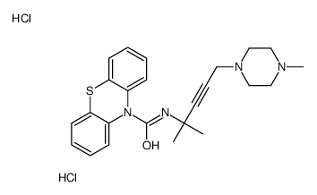 N-[2-methyl-5-(4-methylpiperazin-1-yl)pent-3-yn-2-yl]phenothiazine-10-carboxamide,dihydrochloride Structure