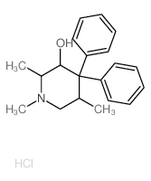 3-Piperidinol,1,2,5-trimethyl-4,4-diphenyl-, hydrochloride (1:1)结构式