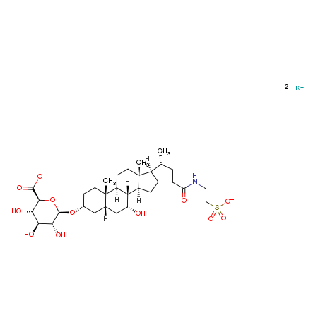 taurochenodeoxycholic acid 3-glucuronide dipotassium salt Structure