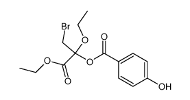 ethyl 3-bromo-2-ethoxy-2-(4-hydroxybenzoyloxy)propionate结构式