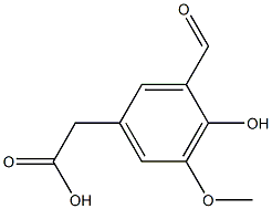 2-(3-formyl-4-hydroxy-5-methoxyphenyl)acetic acid结构式