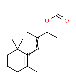 1,2-dimethyl-3-(2,6,6-trimethyl-1-cyclohexen-1-yl)propen-1-yl acetate结构式