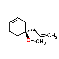 Cyclohexene, 4-methoxy-4-(2-propenyl)-, (4R)- (9CI)结构式