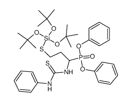 diphenyl (7,7-di-tert-butoxy-9,9-dimethyl-1-(phenylamino)-1-thioxo-8-oxa-6-thia-2-aza-7-siladecan-3-yl)phosphonate结构式