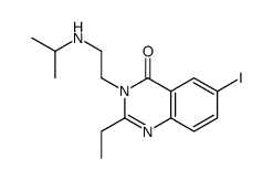 2-Ethyl-6-iodo-3-(2-((1-methylethyl)amino)ethyl)-4(3H)-quinazolinone结构式