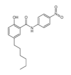 5-hexyl-2-hydroxy-N-(4-nitrophenyl)benzamide结构式