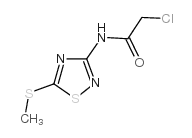 2-chloro-N-(5-methylsulfanyl-1,2,4-thiadiazol-3-yl)acetamide结构式