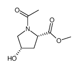 (2S,4S)-1-acetyl-4-hydroxyproline methyl ester结构式