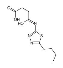 4-[(5-butyl-1,3,4-thiadiazol-2-yl)amino]-4-oxobutanoic acid Structure