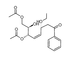 (2R,3S,Z)-6-ethoxy-2-hydroxy-8-oxo-8-phenyloct-4-ene-1,3-diyl diacetate Structure