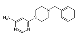 6-(4-Benzyl-1-piperazinyl)-4-pyrimidinamine结构式