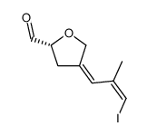 (R)-4-[(Z)-3-Iodo-2-methyl-prop-2-en-(Z)-ylidene]-tetrahydro-furan-2-carbaldehyde Structure