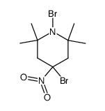 2,2,6,6-tetramethyl-1,4-dibromo-4-nitropiperidine Structure