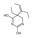 5-ethyl-5-pent-2-en-3-yl-1,3-diazinane-2,4-dione结构式