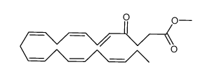 Methyl (5E,7Z,10Z,13Z,16Z,19Z)-4-oxo-5,7,10,13,16,19-docosahexaenoate结构式