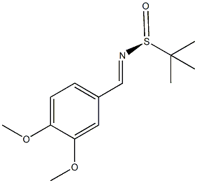 (S)-N-(3,4-dimethoxybenzylidene)-2-methylpropane-2-sulfinamide结构式