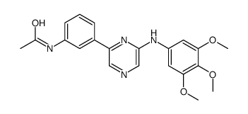 N-[3-[6-(3,4,5-trimethoxyanilino)pyrazin-2-yl]phenyl]acetamide Structure